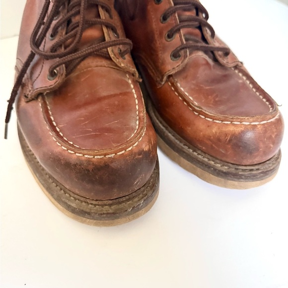 Red Wing 100th Anniversary Moc Toe Limited Edition Boots Sz 8.5 USA Leather - Picture 6 of 13
